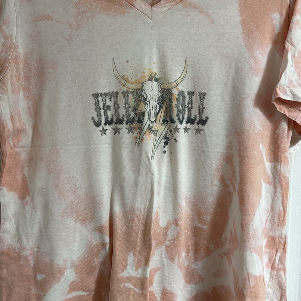 Bella Canvas Peach and White Short Sleeve Tee